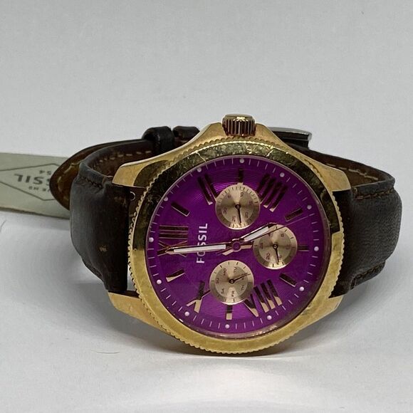 Fossil Cecile AM4549 Women's Brown Leather Analog Dial Quartz Wrist Watch VK581 - Picture 7 of 12